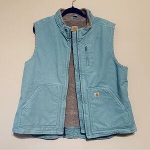 Carhartt Sherpa-Lined Canvas Vest – Men’s XL – Blue